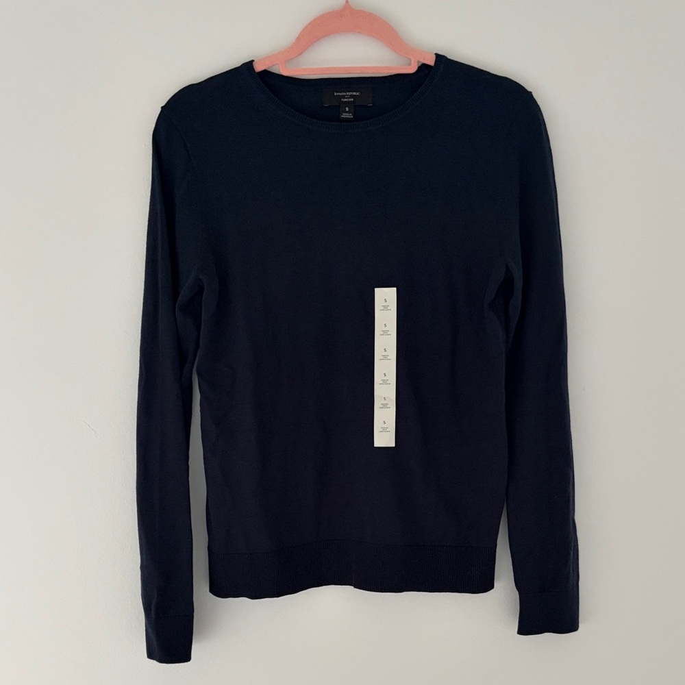 Banana Republic lightweight navy blue Long Sleeve Sweater SMALL